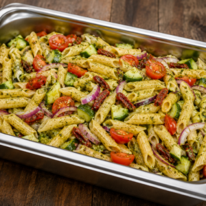 Pasta penne salada Pasta pesto salade – 1/4 GN bak circa 2KG