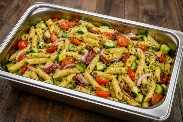 Pasta pesto salade  – 1/4 GN bak circa 2KG