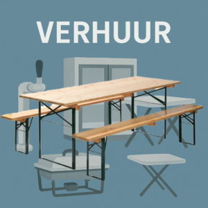 bierset Biertafel set | Inklapbaar | 220 cm breed | 80 cm diep