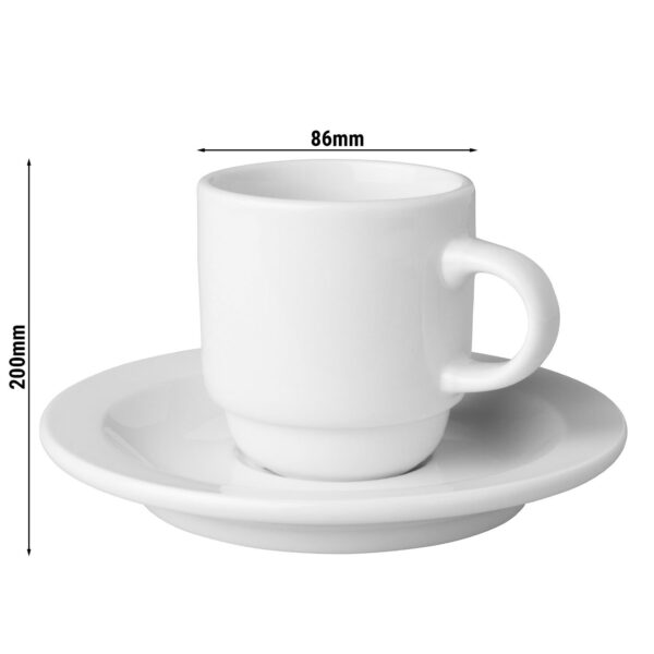 kop en schotel2 Kop en schotel- 14cl - Wit set 24 stuks
