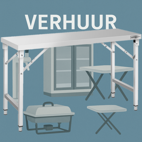 RVS werktafel - inklapbaar - 1500x600mm