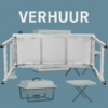 RVS werktafel - inklapbaar - 1500x600mm